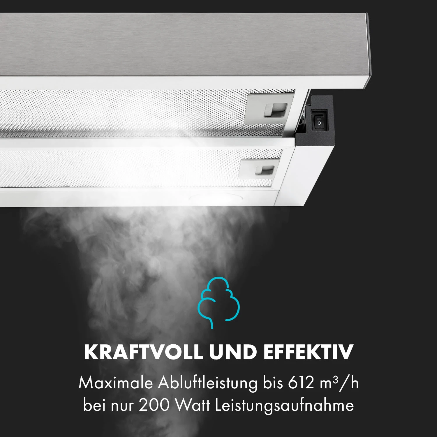 Viola Dunstabzugshaube Edelstahl 59,6 Cm 612m³/h EEK A Silber 4 Viola Dunstabzugshaube Edelstahl 59,6 Cm 612m³/h EEK A Silber – Bild 4