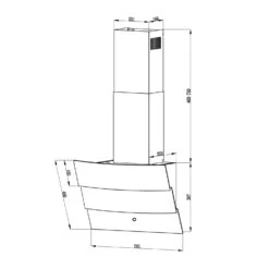 Antonia Dunstabzugshaube Kopffrei 60cm 350m³/h Touch-Bedienfeld Glas -Haushaltsgeräte Store 10034867 yy 0010 logo Klarstein Antonia Dunstabzugshaube 60cm weiss