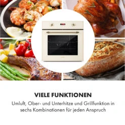 Elizabeth Einbaubackofen Retro 2200W 70L 50 - 250 °C Timer Display 12 Elizabeth Einbaubackofen Retro 2200W 70L 50 - 250 °C Timer Display -Haushaltsgeräte Store 10034881 de 0004 logo