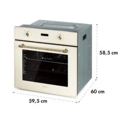 Elizabeth Einbaubackofen Retro 2200W 70L 50 - 250 °C Timer Display 16 Elizabeth Einbaubackofen Retro 2200W 70L 50 - 250 °C Timer Display -Haushaltsgeräte Store 10034881 yy 0009 logo Klarstein Elizabeth Einbaubackofen creme
