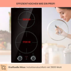 Kochheld Doppel-Induktionskochfeld 2900W Dreh-Regler Glas Schwarz 11 Kochheld Doppel-Induktionskochfeld 2900W Dreh-Regler Glas Schwarz -Haushaltsgeräte Store 10034946 de 0003 usp