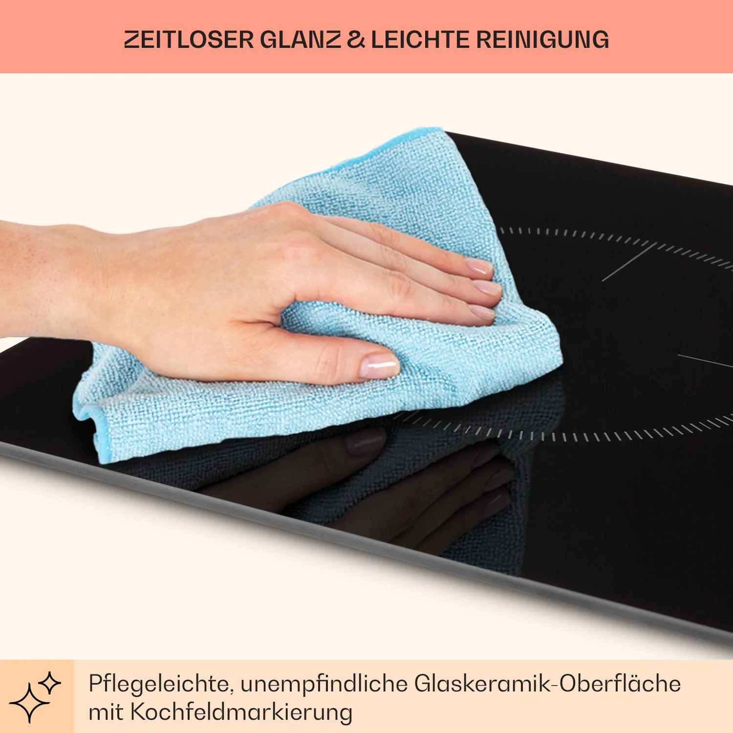 Kochheld Doppel-Induktionskochfeld 2900W Dreh-Regler Glas Schwarz 8 Kochheld Doppel-Induktionskochfeld 2900W Dreh-Regler Glas Schwarz – Bild 8