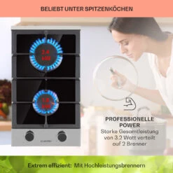 Alchemist Domino Gaskochfeld 2-flammig Aluminium-Brenner Glaskeramik -Haushaltsgeräte Store 10034968 de 0003 usp