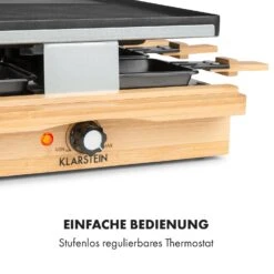 Tournedo Raclette 1200W Aluminiumguss 8 Personen Holz-Dekor 14 Tournedo Raclette 1200W Aluminiumguss 8 Personen Holz-Dekor -Haushaltsgeräte Store 10035219 de 0006 logo