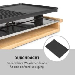 Tournedo Raclette 1200W Aluminiumguss 8 Personen Holz-Dekor 15 Tournedo Raclette 1200W Aluminiumguss 8 Personen Holz-Dekor -Haushaltsgeräte Store 10035219 de 0007 logo