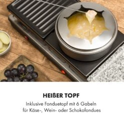 Fonduelette XL 3-in-1 Raclettegrill Fondue Naturstein 1650W 12 Pers -Haushaltsgeräte Store 10035220 de 0004 logo