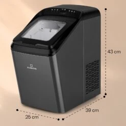 Partytime Eiswürfelmaschine Klareis 15kg/24h Edelstahl -Haushaltsgeräte Store 10035295 yy 0011 dimensions