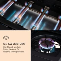 Valdosta 4.1 Gasgrill 4 X 2,8 KW + 2,5 KW Brenner Edelstahl Mobil -Haushaltsgeräte Store 10035415 de 0004 logo