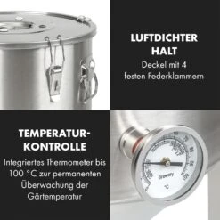 Gärkeller Pro XL Fermentierkessel 60 Liter Ablassventil 304-Edelstahl 15 Gärkeller Pro XL Fermentierkessel 60 Liter Ablassventil 304-Edelstahl -Haushaltsgeräte Store 10035622 de 0007 logo