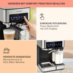 Arabica Comfort Espressomaschine 1350W 20 Bar 1,8l Touch-Bedienfeld 9 Arabica Comfort Espressomaschine 1350W 20 Bar 1,8l Touch-Bedienfeld -Haushaltsgeräte Store 10035655 de 0003 usp