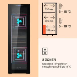 Bovella 27 Duo+ Zweizonen-Weinkühlschrank 74l 27 Fl. Glastür -Haushaltsgeräte Store 10035697 de 0004 logo