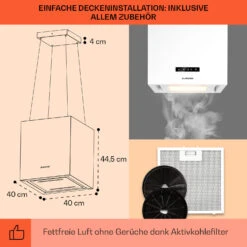Kronleuchter Smart Inselabzugshaube 595m³/h App-Steuerung LED-Panel -Haushaltsgeräte Store 10035711 de 0005 usp