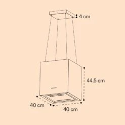 Kronleuchter Smart Inselabzugshaube 595m³/h App-Steuerung LED-Panel -Haushaltsgeräte Store 10035711 yy 0011 dimensions