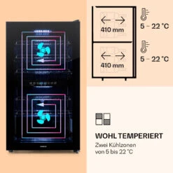 Shiraz 29 Duo Weinkühlschrank 2 Zonen 80L/29 Flaschen 5-22°C Touch -Haushaltsgeräte Store 10035846 de 0003 logo