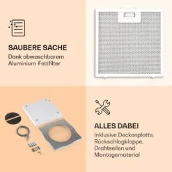 Kronleuchter Inselabzugshaube 596m³/h LED-Panel EEK A -Haushaltsgeräte Store 10035975 de 0004 logo