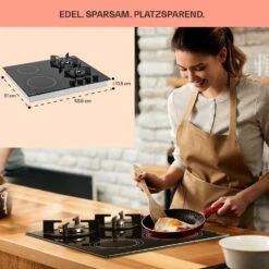 MultiChef 4 Kombi-Gaskochfeld Gas/Glaskeramik 4 Zonen 14 MultiChef 4 Kombi-Gaskochfeld Gas/Glaskeramik 4 Zonen -Haushaltsgeräte Store 10036337 de 0006 usp