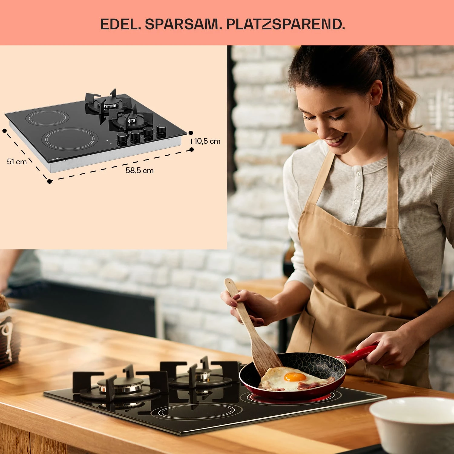 MultiChef 4 Kombi-Gaskochfeld Gas/Glaskeramik 4 Zonen 6 MultiChef 4 Kombi-Gaskochfeld Gas/Glaskeramik 4 Zonen – Bild 6