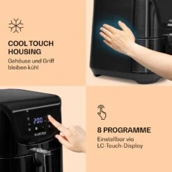 AeroVital Deluxe Heißluftfritteuse 1700W 5,4 Liter Edelstahl -Haushaltsgeräte Store 10036476 de 0004 logo