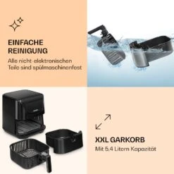 AeroVital Deluxe Heißluftfritteuse 1700W 5,4 Liter Edelstahl -Haushaltsgeräte Store 10036476 de 0006 logo