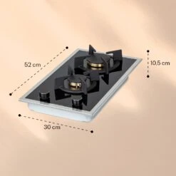 Goldflame Domino Prime Gaskochfeld 2-flammig Messing-Brenner Glaskeramik -Haushaltsgeräte Store 10037806 yy 0007 logo