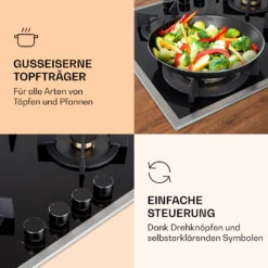 Goldflame Domino 4 Prime Gaskochfeld 4-flammig Messing-Brenner Glaskeramik -Haushaltsgeräte Store 10037807 de 0003 logo