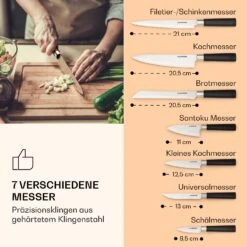 Kitano 8tlg. Messer-Set Mit Block 7 Messer Stahl Edler Holzblock -Haushaltsgeräte Store 10037814 de 0004 logo