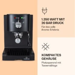 Passionata 20 Espressomaschine 20 Bar 6 Tassen 1,25 Liter Milchschaum -Haushaltsgeräte Store 10037855 de 0003 logo
