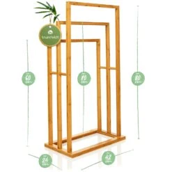 Handtuchhalter 3-fache Handtuchstange 42x80x24 Cm Treppenoptik Bambus -Haushaltsgeräte Store 10038030 yy 0006 logo