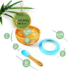 Kindergeschirr Mit Bambusschale Und Löffel 400 Ml Inkl. Saugnapf Ø: 13,7 Cm -Haushaltsgeräte Store 10038070 yy 0006 logo