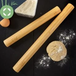 Teigroller 2er-Set 100 % Bambus 30/40 X 3,3 Cm (LxØ) Glatt Bambus -Haushaltsgeräte Store 10038123 yy 0004 logo