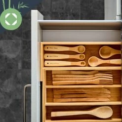 Besteckkasten 5-7 Fächer Max. 40 X 5 X 35,5 Cm Bambus 12 Besteckkasten 5-7 Fächer Max. 40 X 5 X 35,5 Cm Bambus -Haushaltsgeräte Store 10038140 yy 0004 logo
