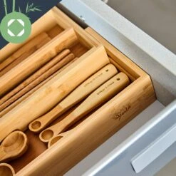 Besteckkasten 5-7 Fächer Max. 40 X 5 X 35,5 Cm Bambus 14 Besteckkasten 5-7 Fächer Max. 40 X 5 X 35,5 Cm Bambus -Haushaltsgeräte Store 10038140 yy 0006 logo