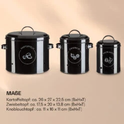 Aufbewahrungstöpfe 3er Set Metallblech Rund Deckel -Haushaltsgeräte Store 10038225 de 0008 logo