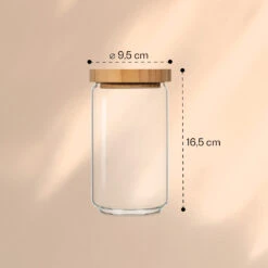 Stapelglas Mit Bambusdeckel 750 Ml Stapelbar Luftdicht -Haushaltsgeräte Store 10038242 de 0006 logo