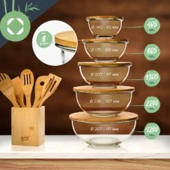 Glasschüssel 1365 Ml Bambusdeckel Verschließbar BPA-frei Größe M 15 Glasschüssel 1365 Ml Bambusdeckel Verschließbar BPA-frei Größe M -Haushaltsgeräte Store 10038271 yy 0008 logo