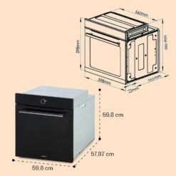 Illuminosa Smart Einbaubackofen 2800W 11 Funktionen App-Steuerung -Haushaltsgeräte Store 10038335 yy 0007 dimensions