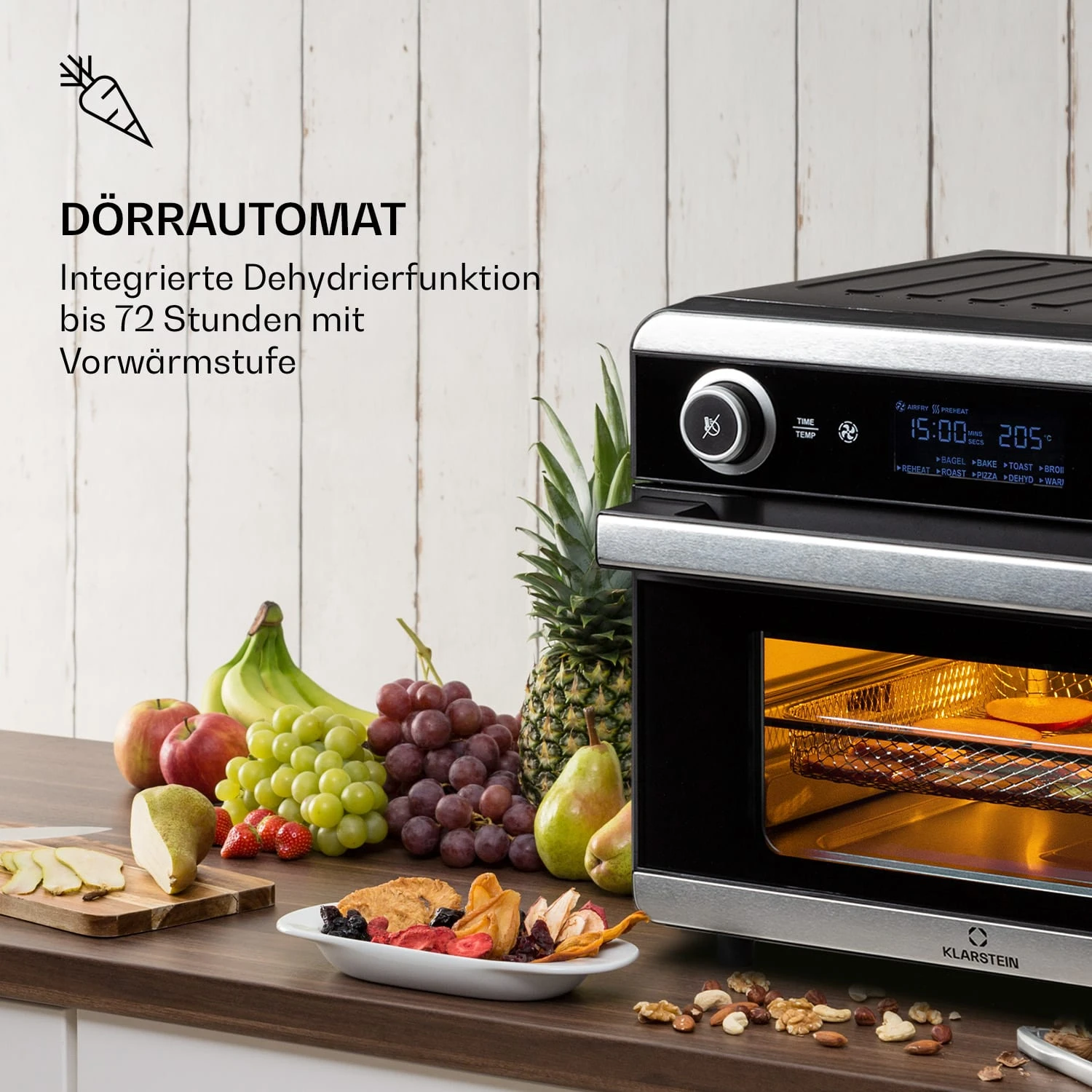 AeroVital Jumbo 3-in-1 Heißluftfritteuse Toaster Dörrautomat 1550 W 18 Liter 6 AeroVital Jumbo 3-in-1 Heißluftfritteuse Toaster Dörrautomat 1550 W 18 Liter – Bild 6