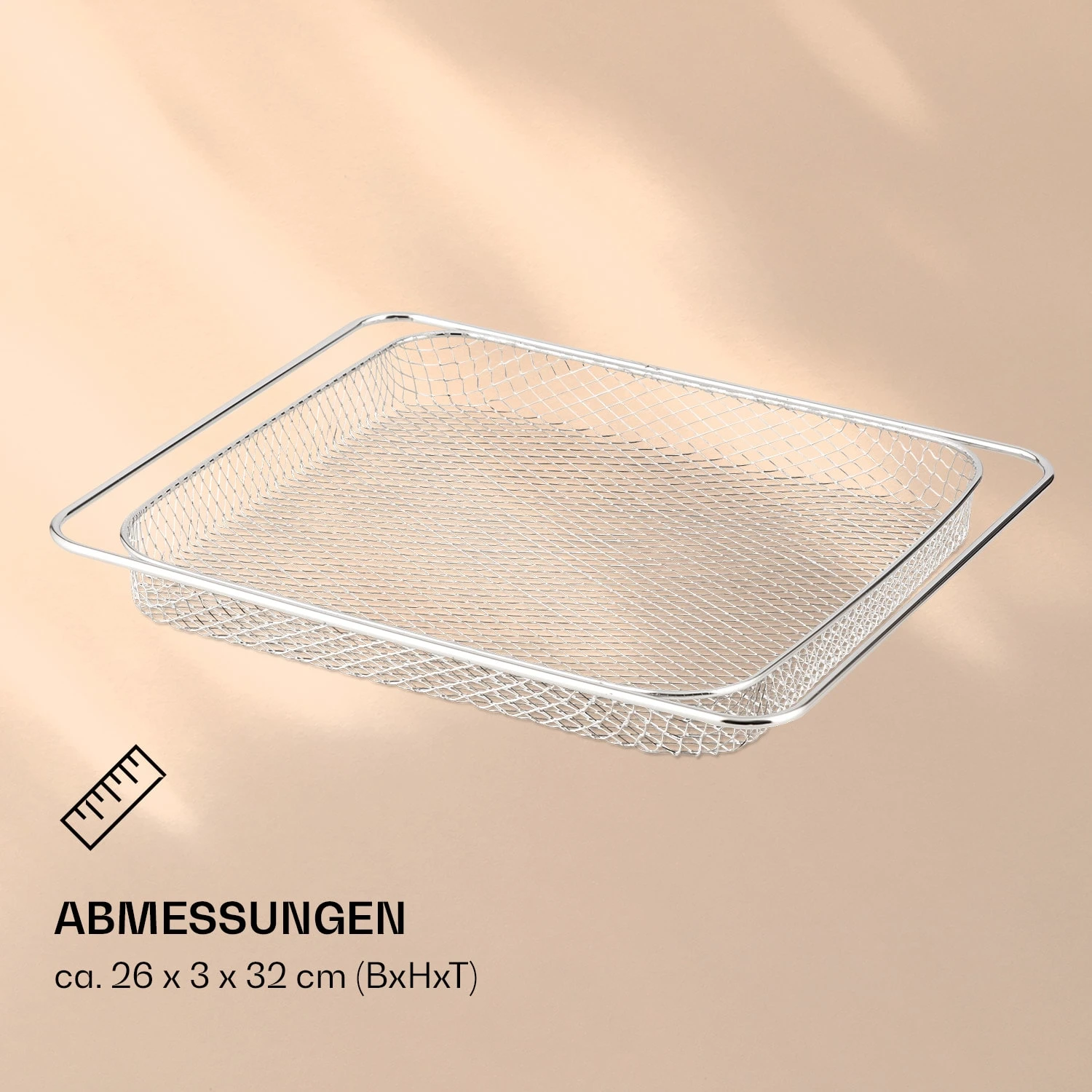 AeroVital Jumbo Heißluftfritteuse Gitterkorb Edelstahl 4 AeroVital Jumbo Heißluftfritteuse Gitterkorb Edelstahl – Bild 4