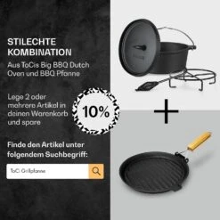 Galloway Dutch Oven 4.5 BBQ-Topf Gusseisen Größe S / 4.5 Qt -Haushaltsgeräte Store 10038580 de 0007 usp