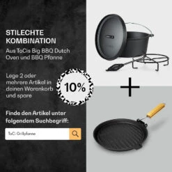 Galloway Dutch Oven 9.0 BBQ-Topf Gusseisen Größe L / 9 Qt -Haushaltsgeräte Store 10038582 de 0007 usp