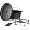 Galloway Dutch Oven 12.0 BBQ-Topf Gusseisen Standfüße Größe XL / 12 Qt