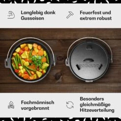 Guernsey Premium Dutch Oven 4.5 BBQ-Topf Gusseisen Größe S / 4.5 Qt -Haushaltsgeräte Store 10038637 de 0003 usp