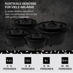 Guernsey Premium Dutch Oven 4.5 BBQ-Topf Gusseisen Größe S / 4.5 Qt 12 Guernsey Premium Dutch Oven 4.5 BBQ-Topf Gusseisen Größe S / 4.5 Qt -Haushaltsgeräte Store 10038641 de 0006 usp