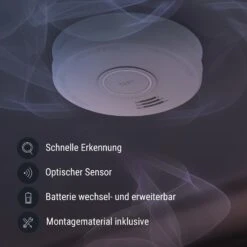 Rauchmelder DOF19 Kunststoff Warnsignal: 85 DB 9V Batteriebetrieben -Haushaltsgeräte Store 10038753 de 0003 logo