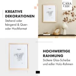 Edinburgh Bilderrahmen Rechteckig 30 X 40 Cm Fotos Passepartout Echtholz -Haushaltsgeräte Store 10039282 de 0003 usp