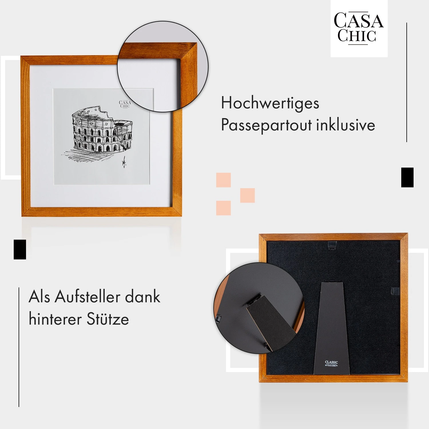 Bristol Bilderrahmen Glasscheibe 30 X 30 Cm Mit Passepartout Echtholz 4 Bristol Bilderrahmen Glasscheibe 30 X 30 Cm Mit Passepartout Echtholz – Bild 4