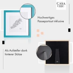 Clapton Bilderrahmen Quadratisch 24,4 X 24,4 Cm Fotos Passepartout Glas -Haushaltsgeräte Store 10039412 de 0004 usp