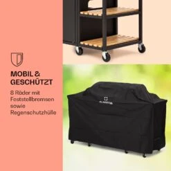 Jersey Outdoor Kitchen Gasgrill 20,7 KW 5+1 Brenner Mobil Regenschutz -Haushaltsgeräte Store 10039855 de 0007 usp