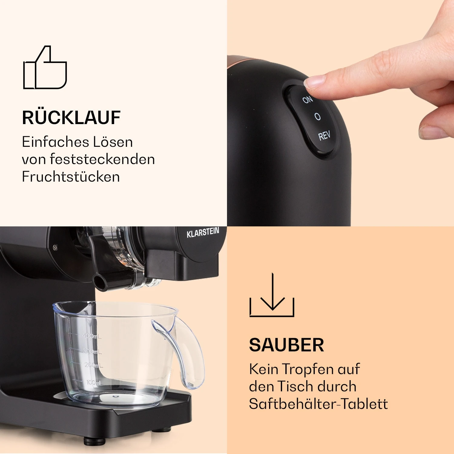 Bella Elegance Saftpresse 200 W 400 Ml BPA-frei 6 Bella Elegance Saftpresse 200 W 400 Ml BPA-frei – Bild 6