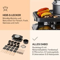 Entrecote 2-in-1 Raclette-Grill & Fondue Naturstein 1100W 8 Personen 11 Entrecote 2-in-1 Raclette-Grill & Fondue Naturstein 1100W 8 Personen -Haushaltsgeräte Store 10039922 de 0005 logo